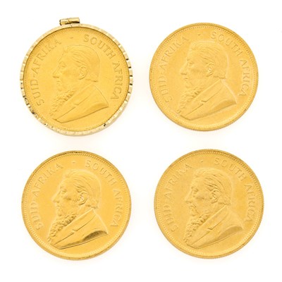Lot 2011 - Four Gold South African Krugerands