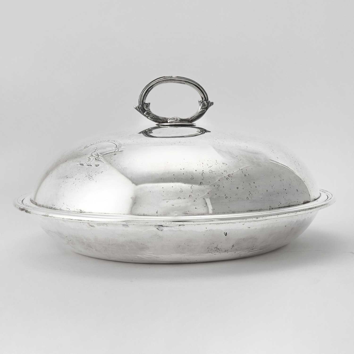Lot 171 - Horse Racing Interest: George III Sterling Silver Covered Dish