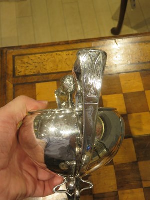 Lot 164 - Equestrian Interest: Victorian Art Nouveau Sterling Silver Two-Handled Trophy