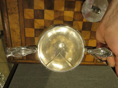 Lot 164 - Equestrian Interest: Victorian Art Nouveau Sterling Silver Two-Handled Trophy