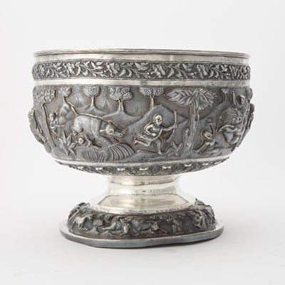 Lot 162 - Anglo Indian Silver Punch Bowl