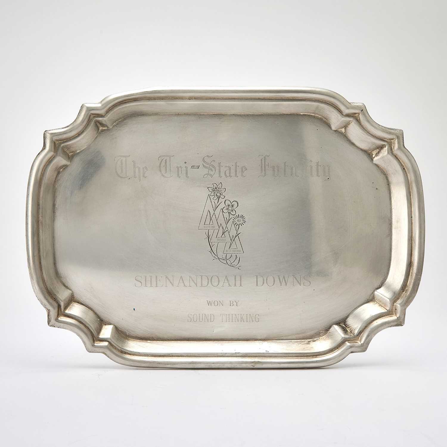 Lot 173 - Horse Racing Interest: Poole Sterling Silver Trophy Platter