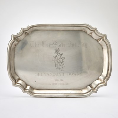 Lot 173 - Horse Racing Interest: Poole Sterling Silver Trophy Platter