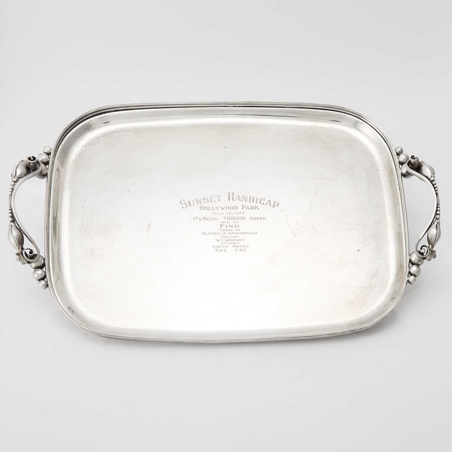 Lot 170 - Horse Racing Interest: International Silver Co. Sterling Silver Two-Handled Tray