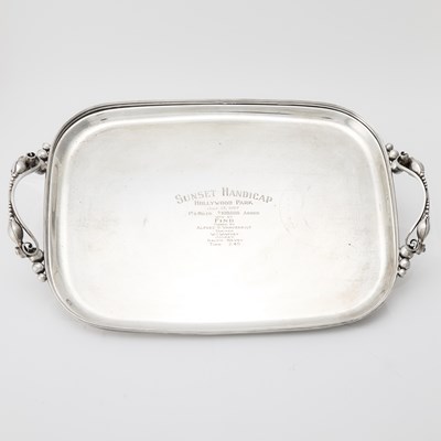 Lot 170 - Horse Racing Interest: International Silver Co. Sterling Silver Two-Handled Tray