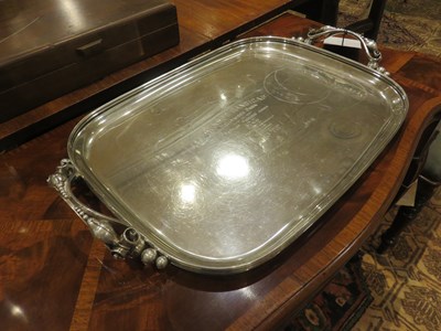 Lot 170 - Horse Racing Interest: International Silver Co. Sterling Silver Two-Handled Tray