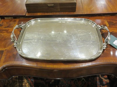 Lot 170 - Horse Racing Interest: International Silver Co. Sterling Silver Two-Handled Tray