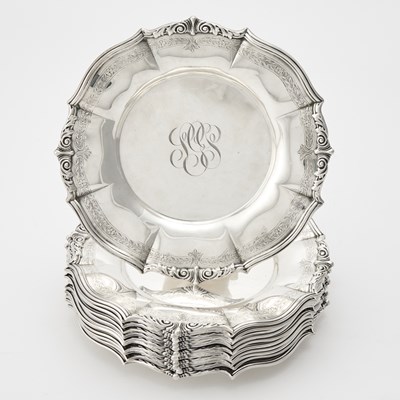 Lot 141 - Set of Twelve American Sterling Silver Side Plates