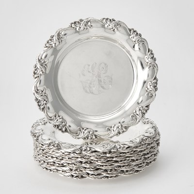 Lot 148 - Set of Twelve American Sterling Silver Bread Plates
