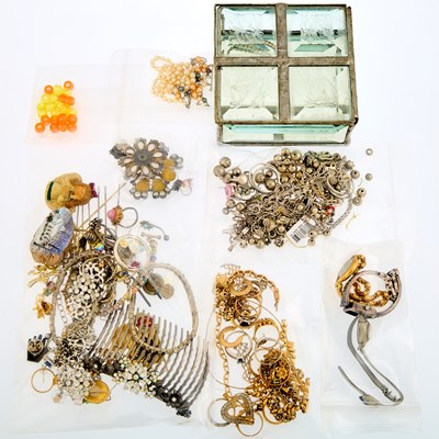 Lot 2046 - Group of Gold, Low Karat Gold, Gold-Filled, Silver and Metal Jewelry and Costume Jewelry