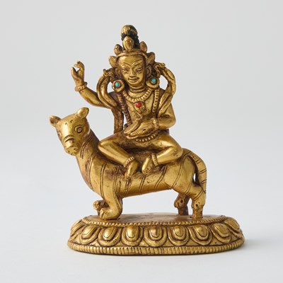 Lot 67 - A Small Tibetan Gilt Bronze Figure of a Bodhisattva