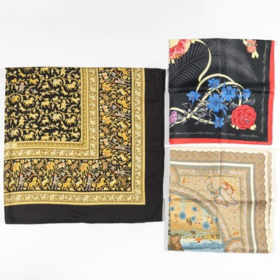 Lot 133 - Three Hermès Silk and Cashmere Scarves