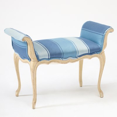Lot 311 - Louis XV Style Painted and Upholstered Window Seat