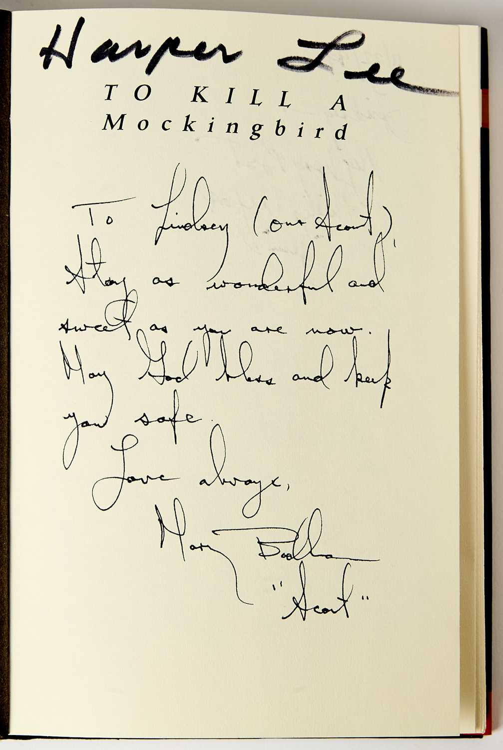 Lot 57 - To Kill a Mockingbird signed by Harper Lee, Gregory Peck, Mary Badham, and Phillip Alford