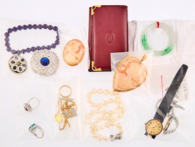 Lot 2115 - Group of Gold, Platinum, Metal, Diamond and Gem-Set Jewelry