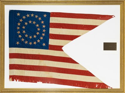 Lot 273 - A rare 35-Star American Civil War Cavalry Guidon with an intriguing inscription