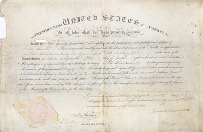 Lot 240 - Military appointment signed by James Monroe