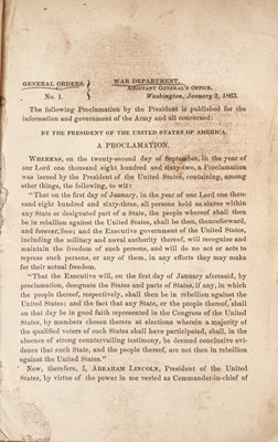 Lot 294 - General Orders 1863