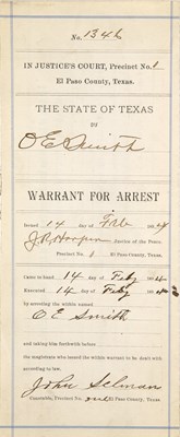 Lot 317 - John Selman, John Wesley Hardin's murderer, arrests a man
