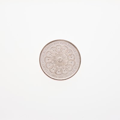 Lot 9 - "1853" Fill Blessed Sun Medal. Baker E-96A, Musante GW-185. White Metal. Prooflike Uncirculated.