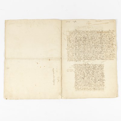 Lot 5 - Manuscript of the contract governing German conquistadors in Venezuela