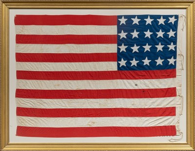 Lot 272 - A rare large 20-Star American flag, circa 1818