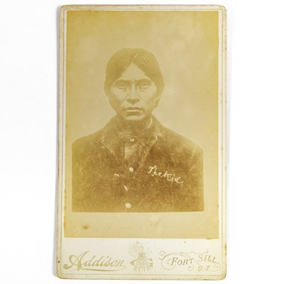 Lot 337 - Rain-in-the Face and the Apache Kid cabinet cards