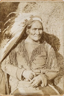 Lot 342 - A rare cabinet card of Geronimo