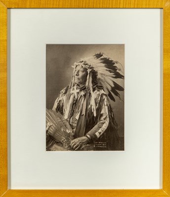 Lot 340 - An appealing studio portrait of Sioux Chief High Hawk
