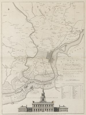 Lot 212 - Scull and Heap's map of Philadelphia during the American Revolution