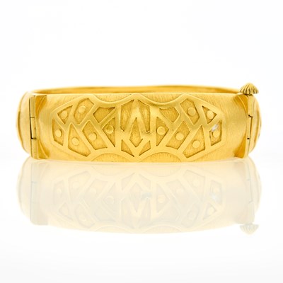 Lot 2166 - High Karat Gold Bangle Bracelet