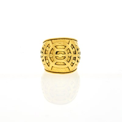 Lot 2168 - Wide Gold Band Ring