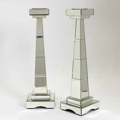 Lot 337 - Pair of Mirrored Candlesticks