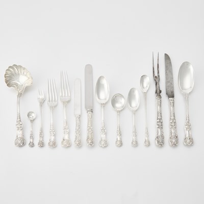 Lot 139 - Tiffany & Co. Sterling Silver "English King" Pattern Flatware Service