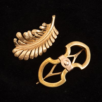 Lot 275 - Two Tiffany & Co. 14KT Gold Pins
