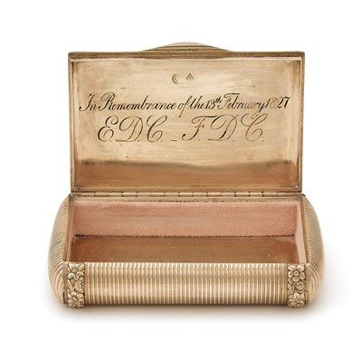 Lot 525 - Continental 14 KT Gold Snuff Box