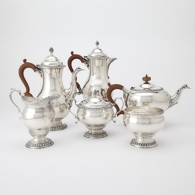 Lot 195 - Elizabeth II Sterling Silver Tea and Coffee Service