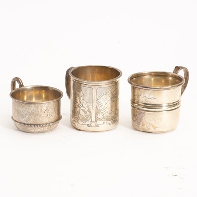 Lot 291 - Group of Three Sterling Children's Cups