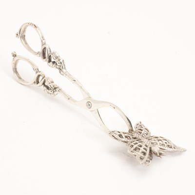 Lot 298 - Sterling Bread Tongs