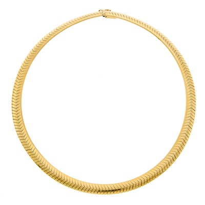 Lot 1002 - Gold Omega Link Necklace