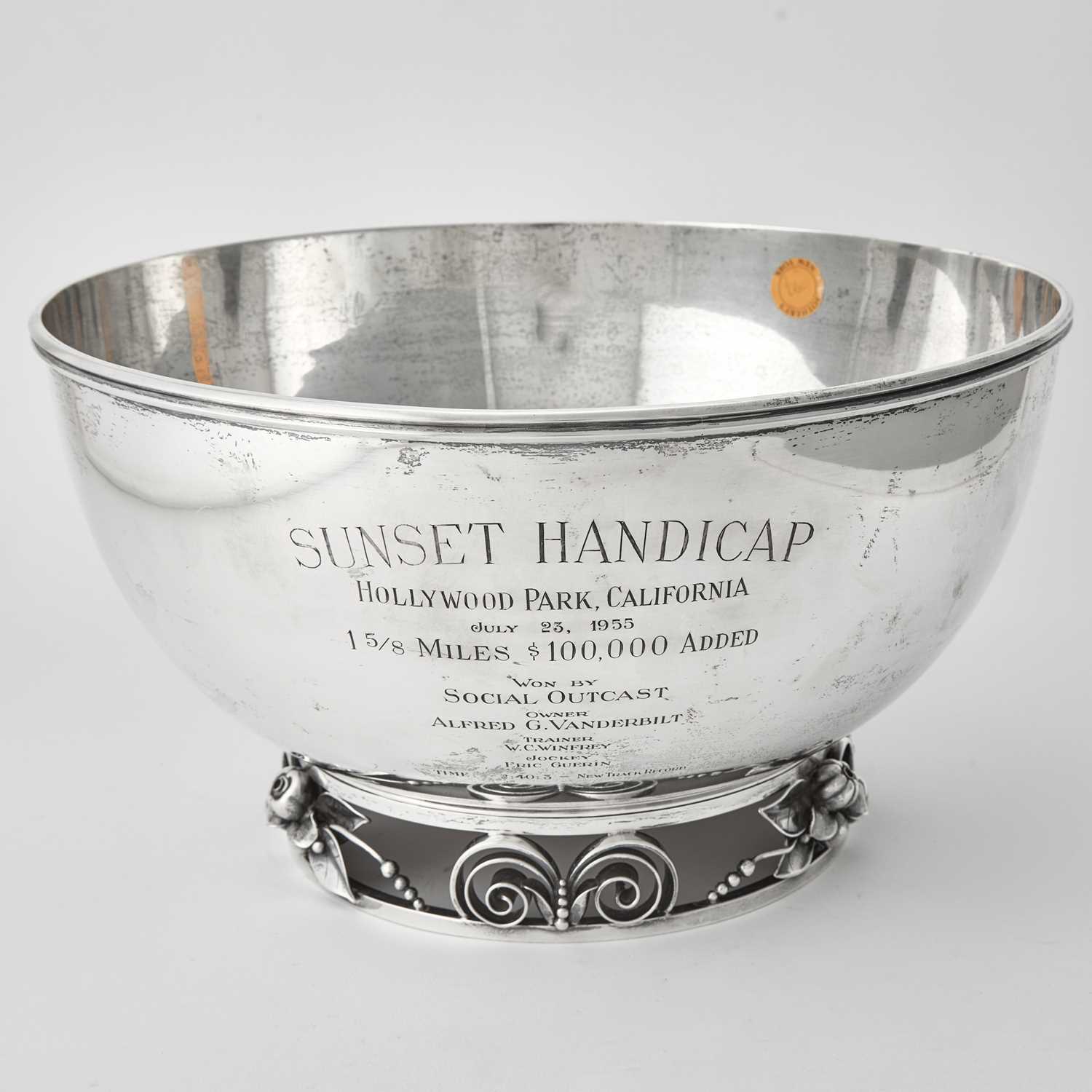 Lot 169 - Horse Racing Interest: Alphonse La Paglia for International Silver Co. Sterling Silver Punch Bowl