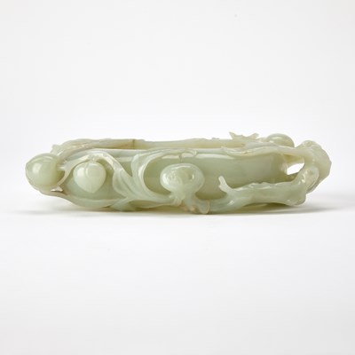 Lot 400 - A Chinese Pale Celadon Jade Brush Washer