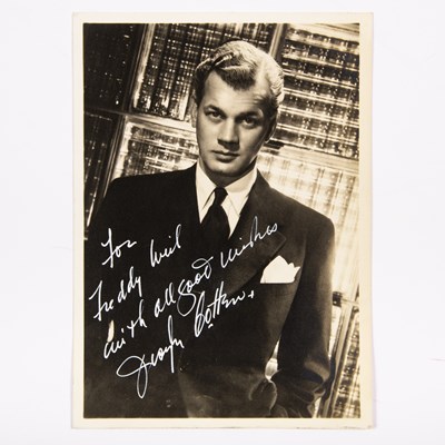Lot 122 - A vintage signed photograph of Joseph Cotten