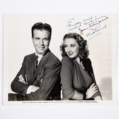 Lot 123 - A signed photograph of Joan Blondell and Dick Powell
