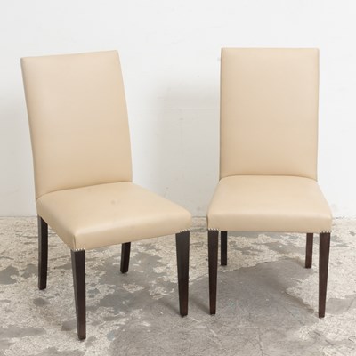 Lot 320 - Pair of Leather Upholstered Side Chairs