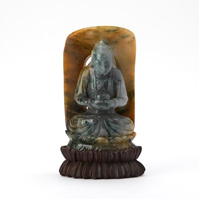 Lot 443 - A Chinese Jadeite Carving of Buddha