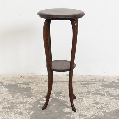 Lot 6 - Oak Two-Tier Plant Stand