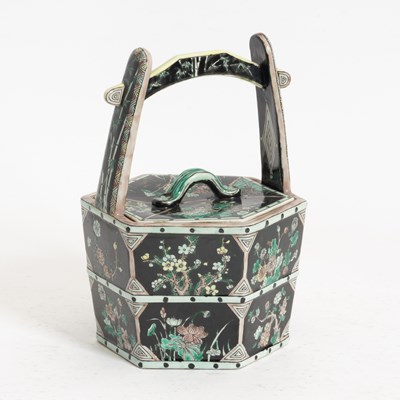 Lot 139 - Chinese Famille Noire Porcelain Basket