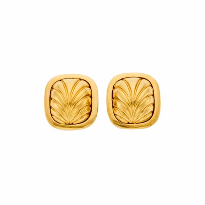 Lot 2047 - Pair of Gold Earclips