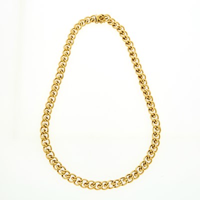 Lot 2008 - Tiffany & Co. Gold Chain Link Necklace